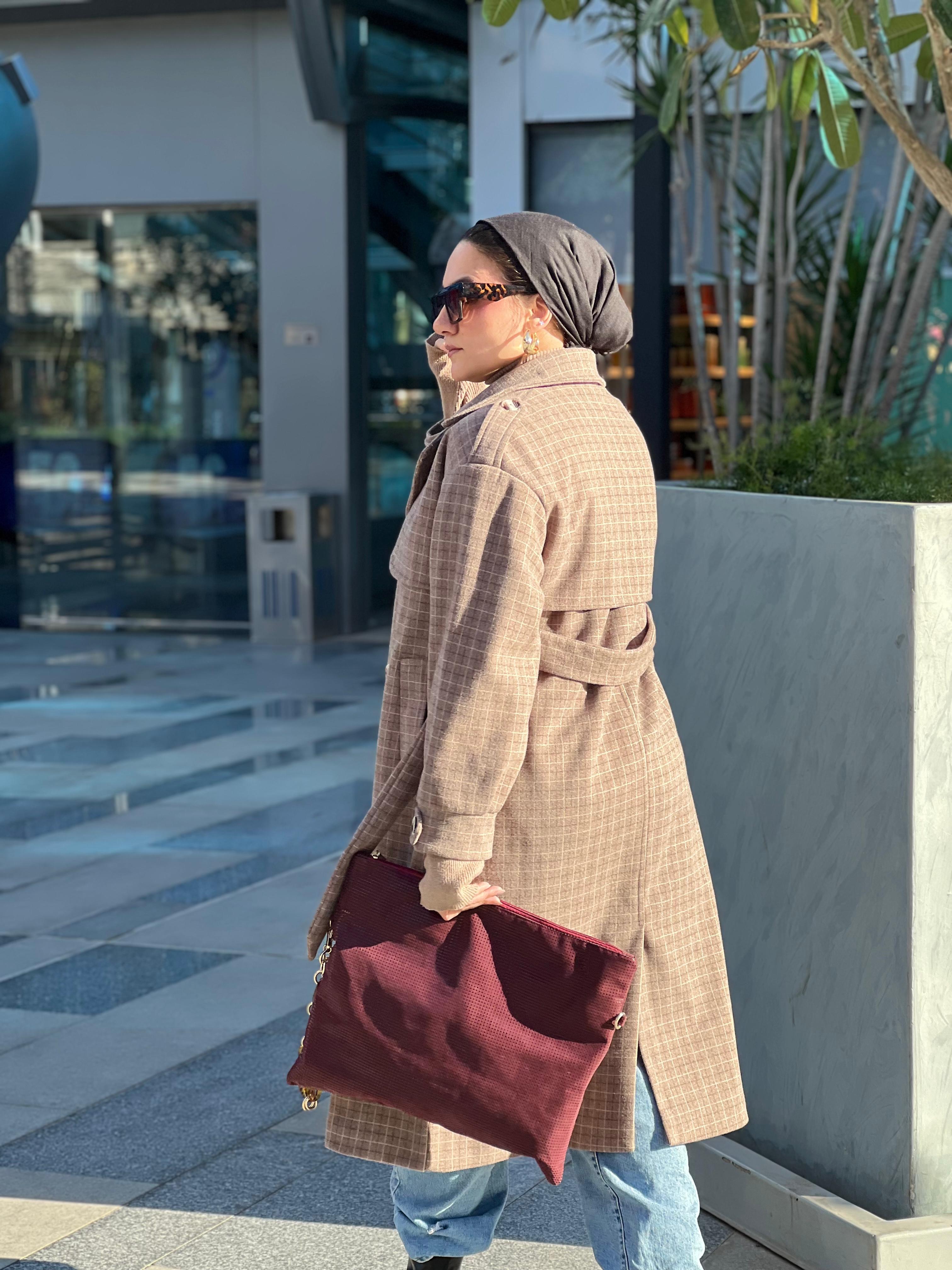 Vintage style wool rich trench coat