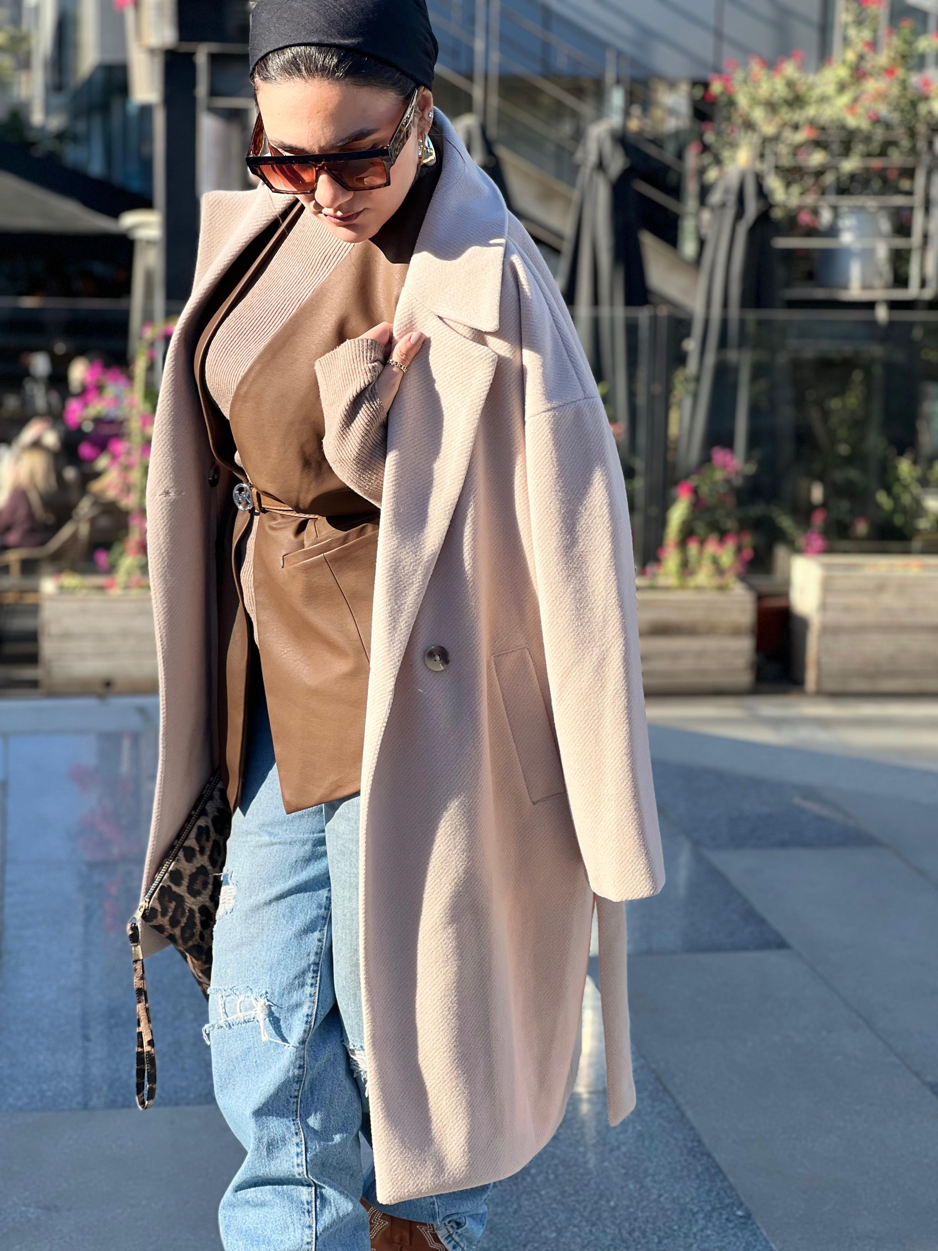 Oversized wool coat