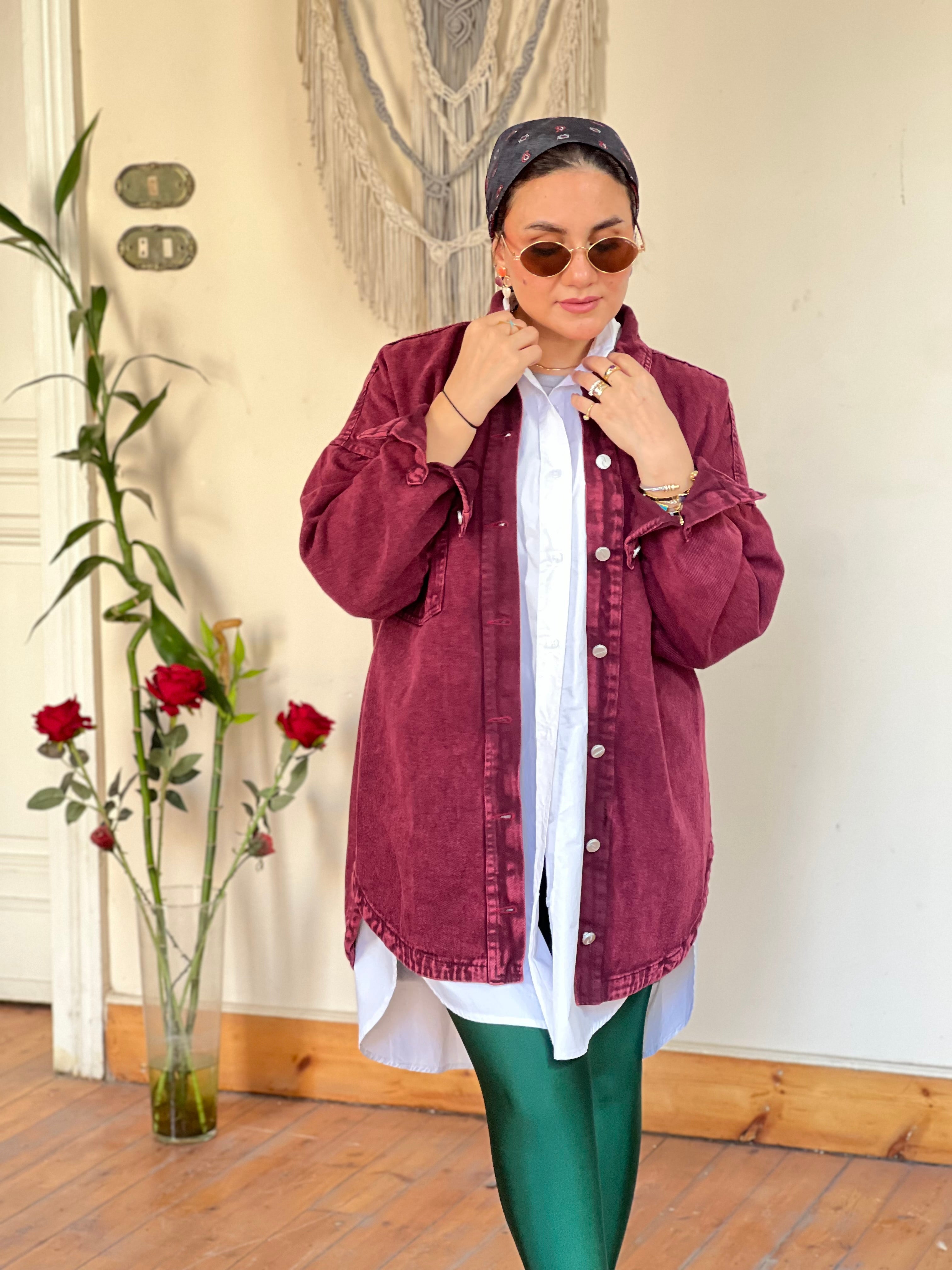 Colourful denim jacket