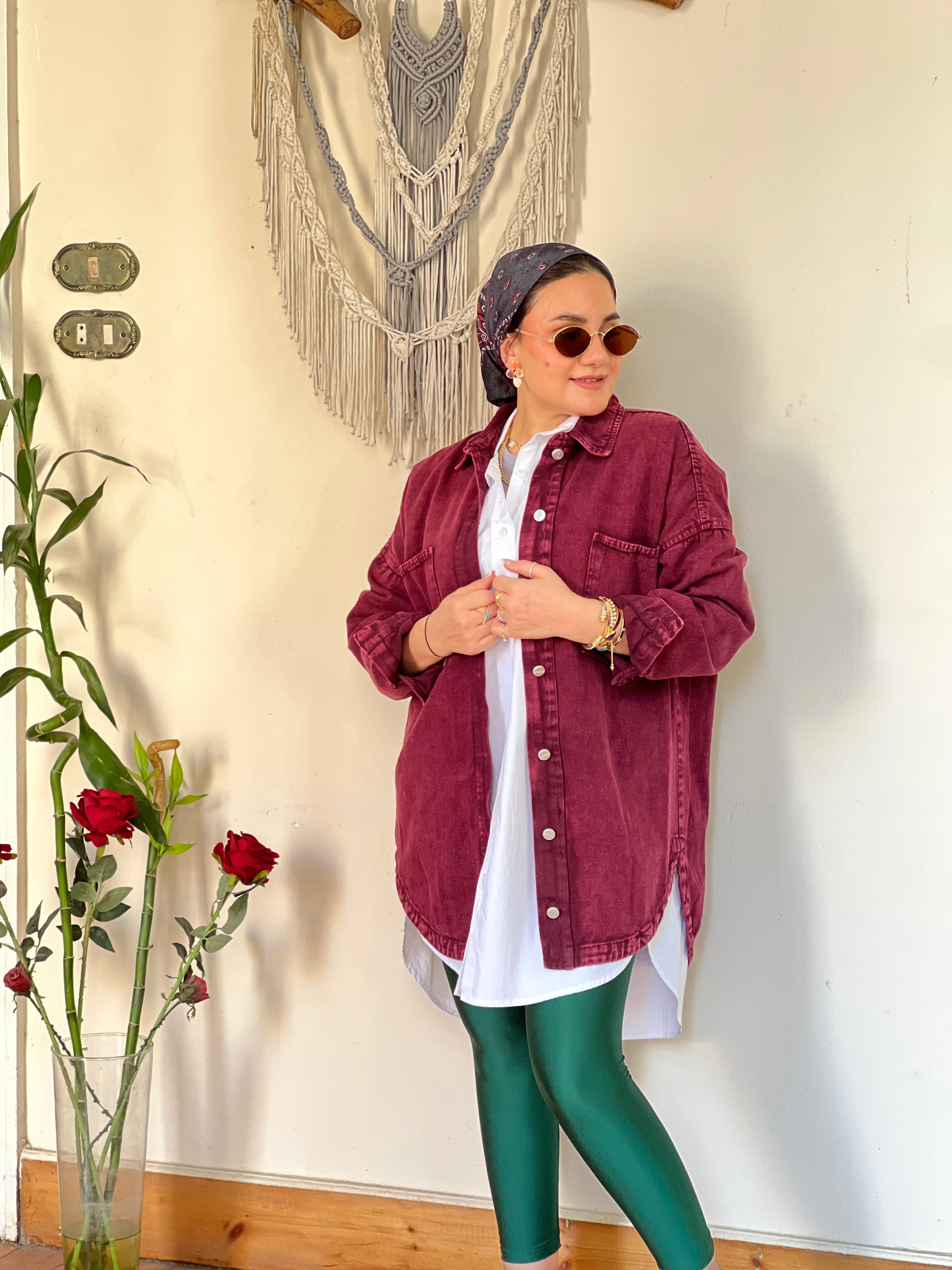 Colourful denim jacket