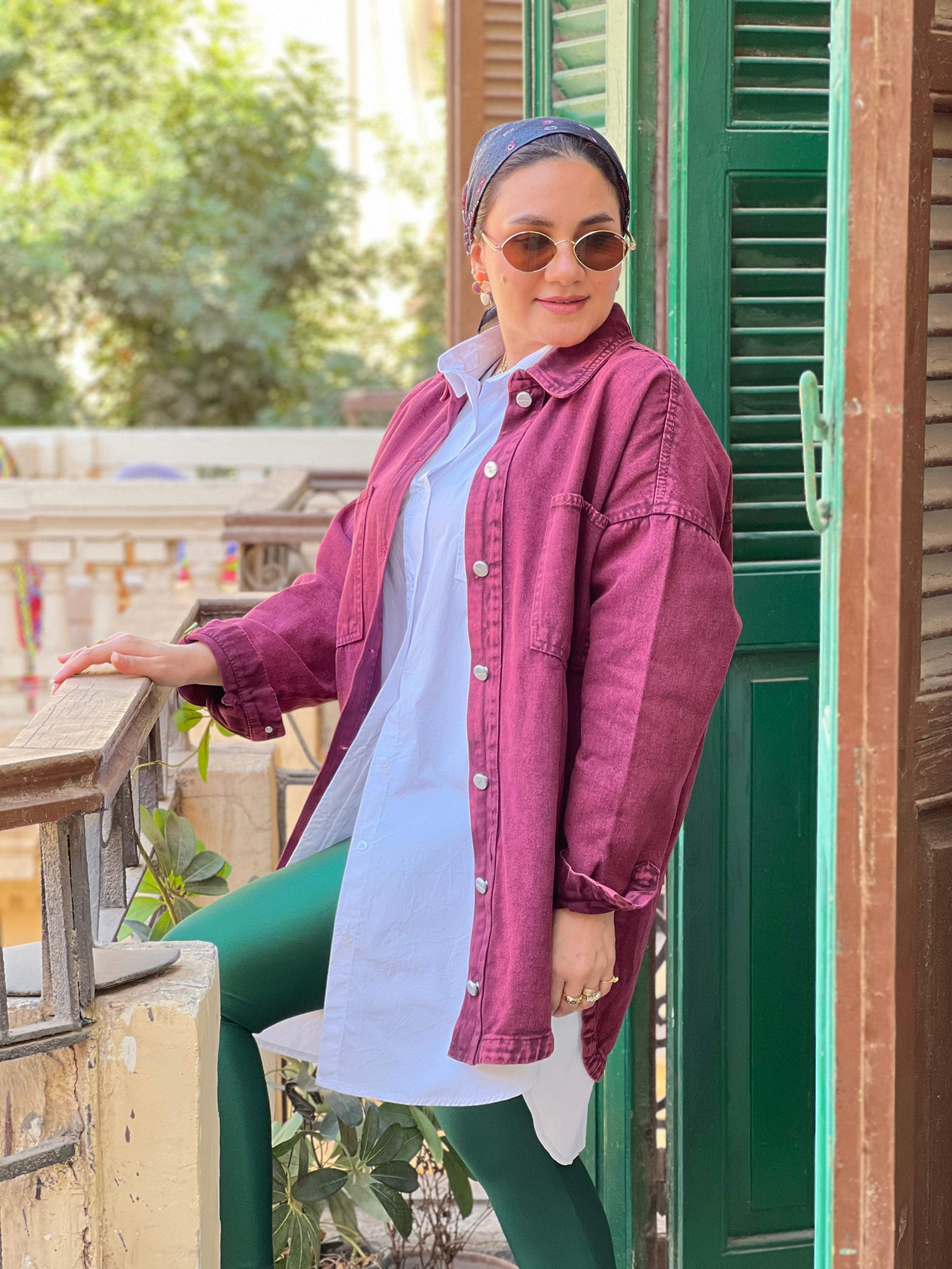 Colourful denim jacket