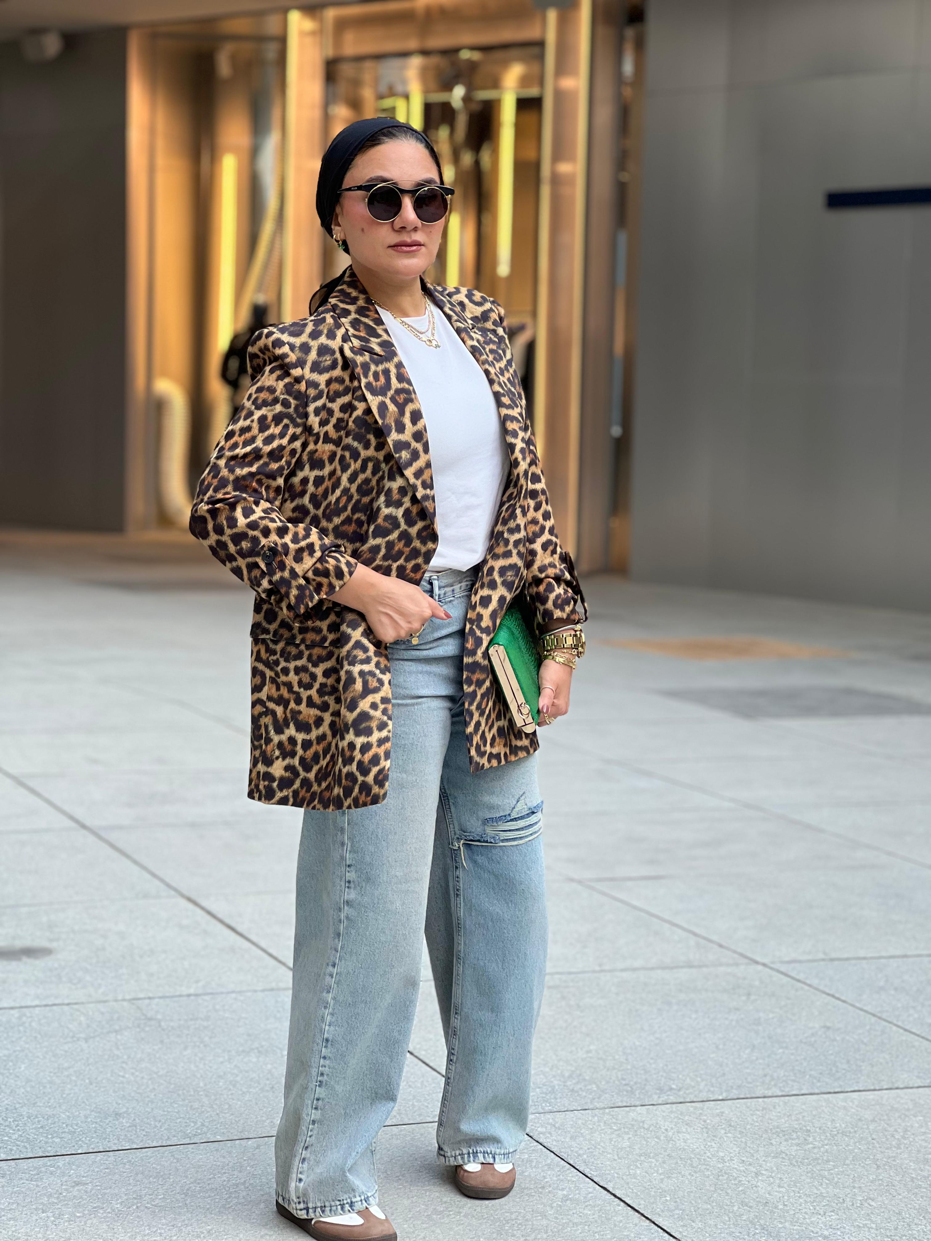 Leopard blazer