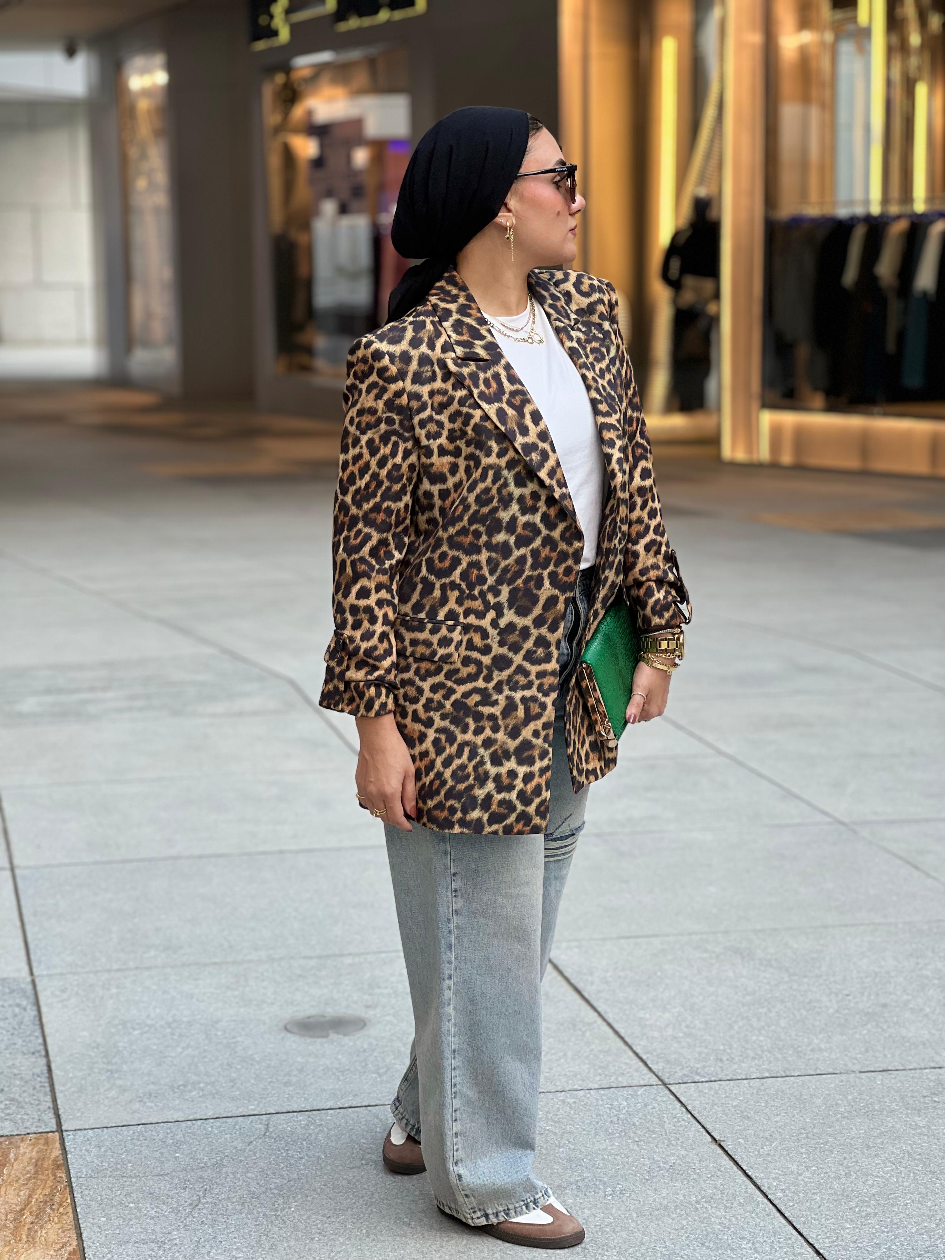 Leopard blazer