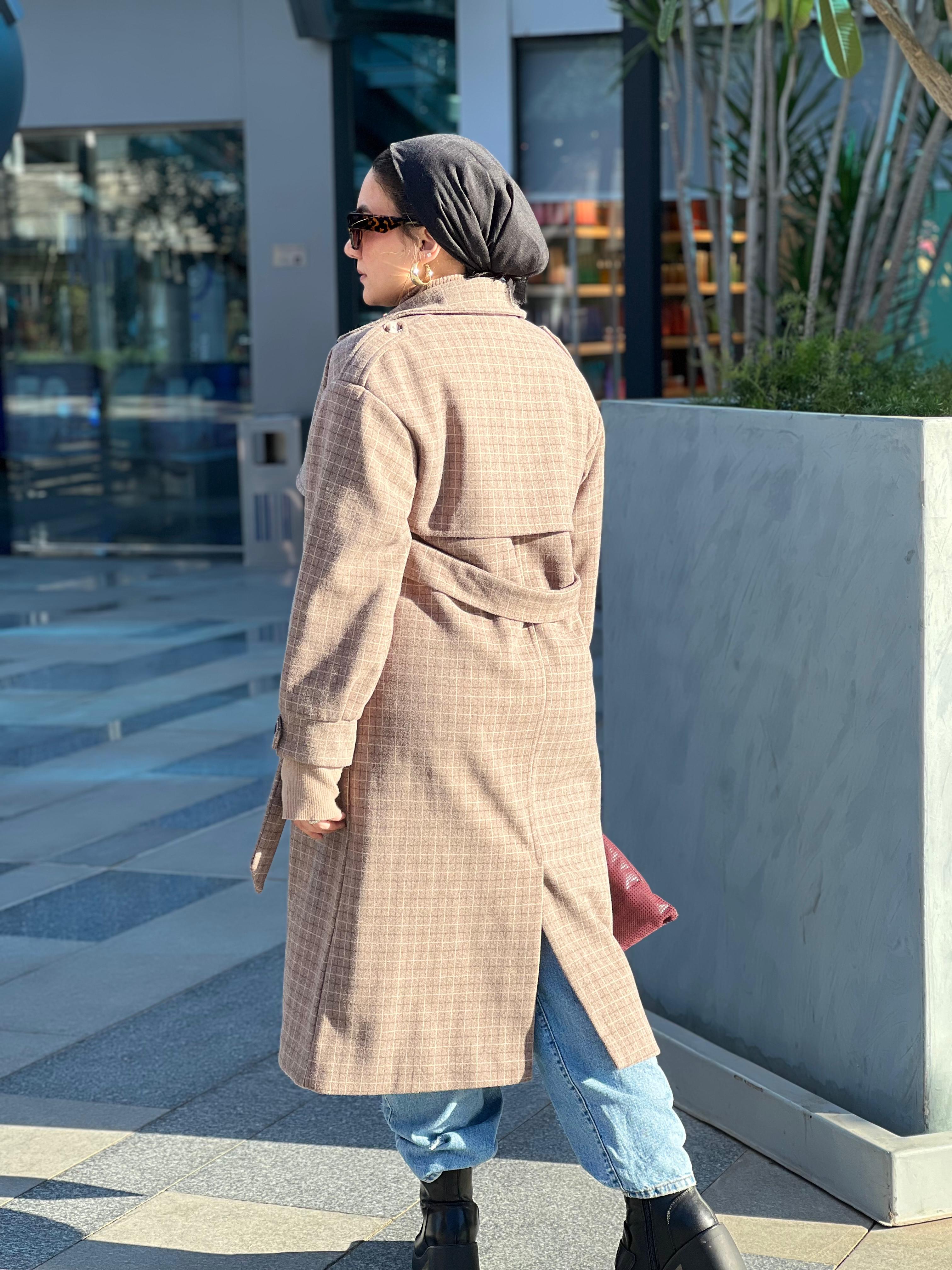 Vintage style wool rich trench coat