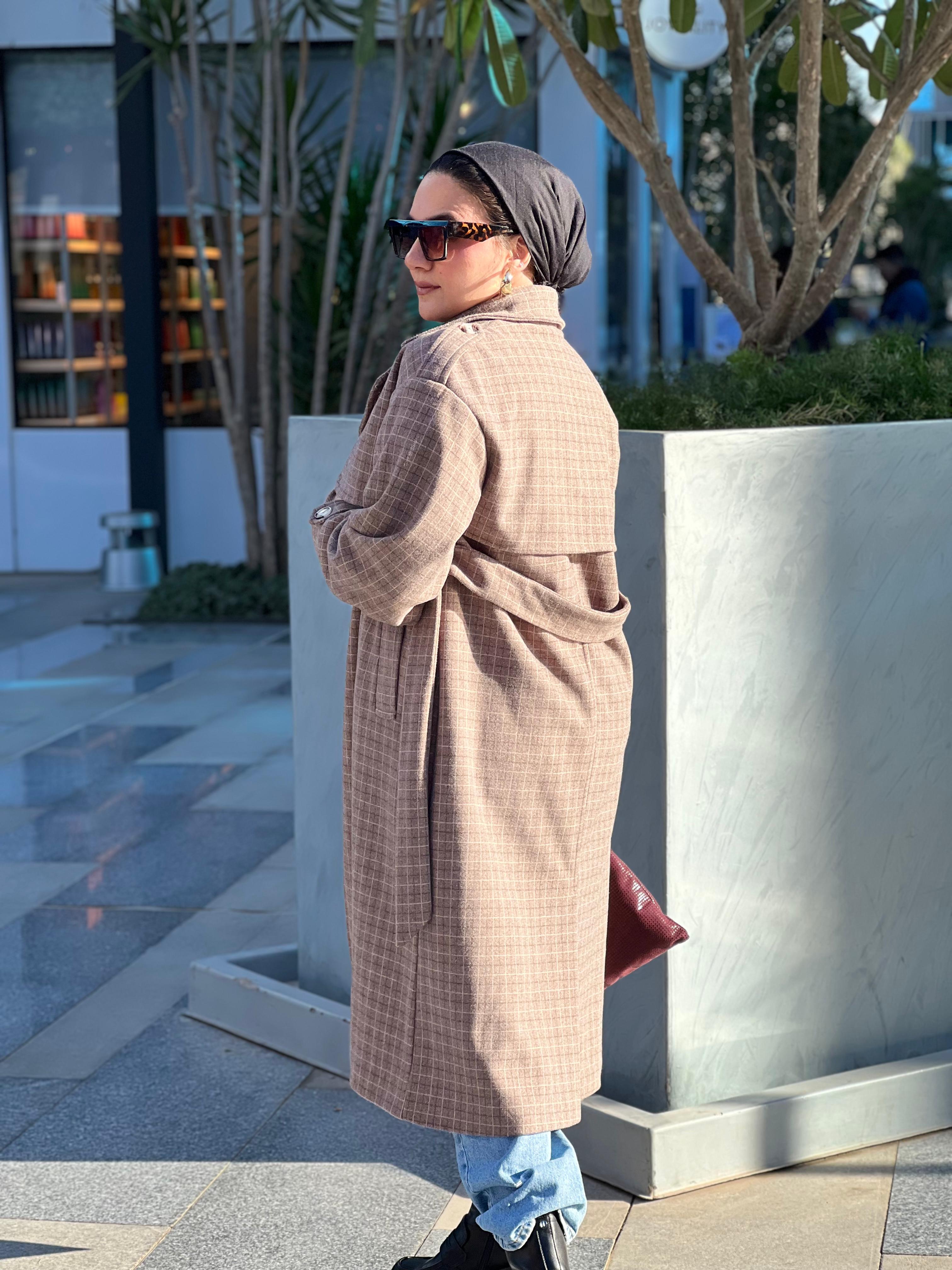 Vintage style wool rich trench coat