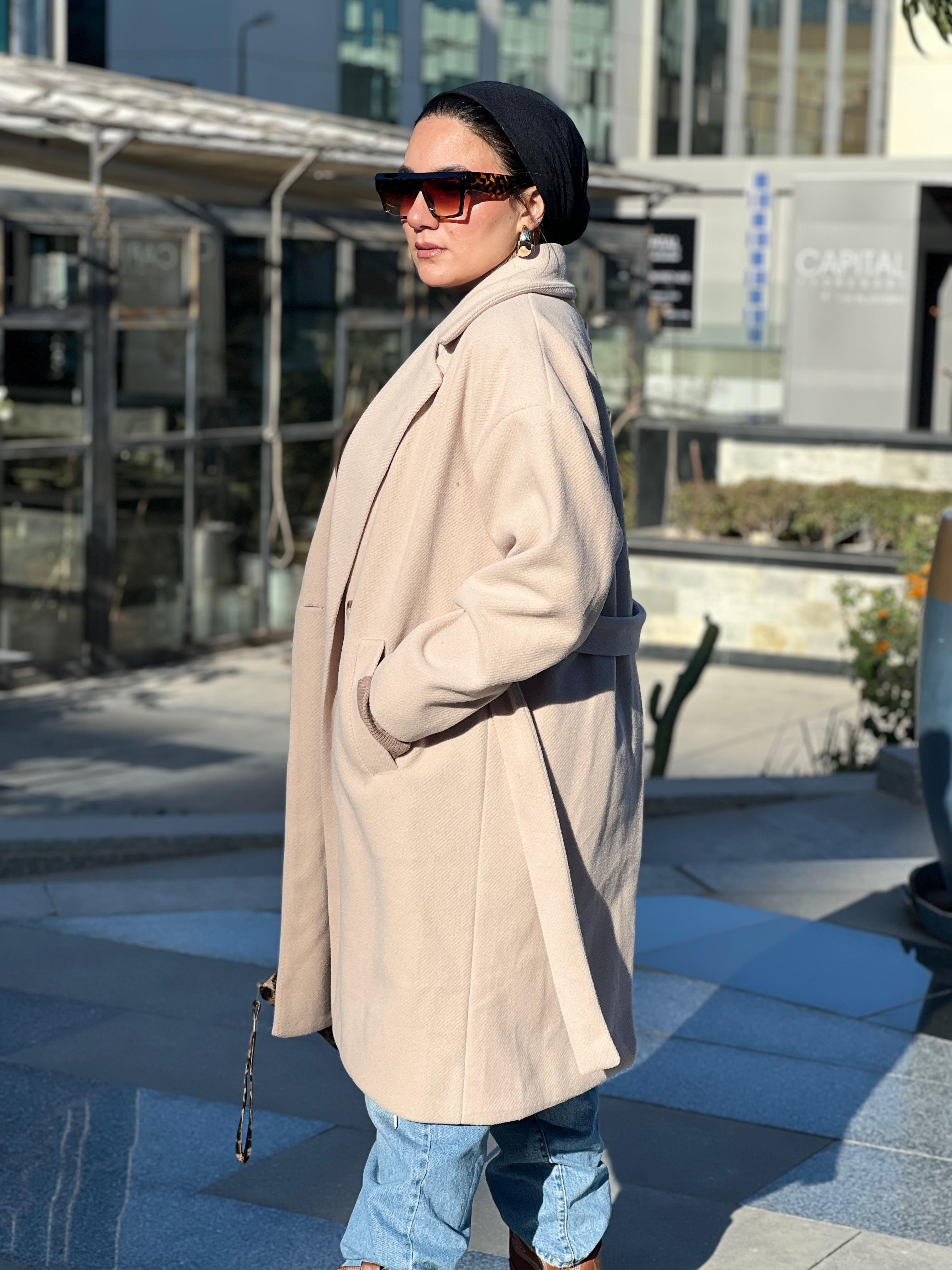 Oversized wool coat